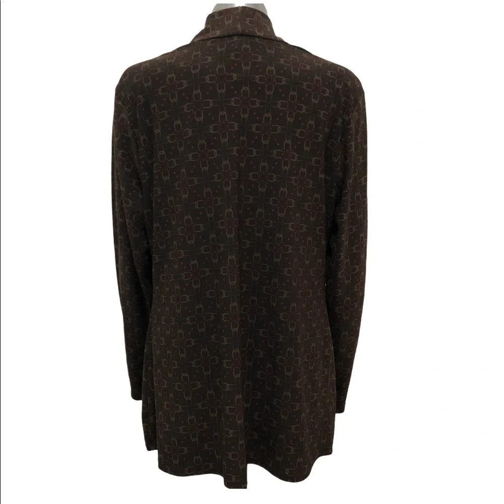 🛍️3/$40 Maternity Long Sleeve Knit Floral Top Brown Red Size XXL - Picture 4 of 4